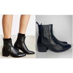Vagabond Marja Black Leather Pointy Toe Ankle Chelsea Boot EU 36 US 6 Western